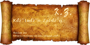 Kálmán Zalán névjegykártya